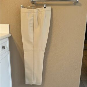 Ann Taylor Tailored Silk/Wool Dress Pants in Beige